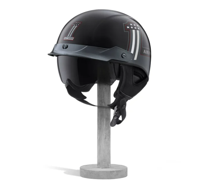Casco #1 Sun Shield J03 - Negro/Acero carbonizado