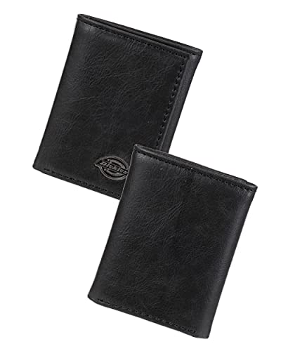 Cartera triple de cuero para hombre