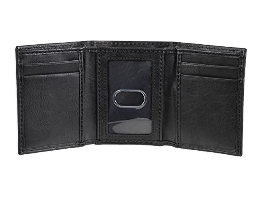 Cartera triple de cuero para hombre