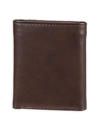 Cartera triple de cuero para hombre
