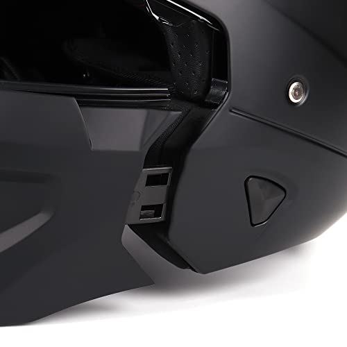 Woljay Open Face Full face Helmet Motorcycle Modular Helmets for Unisex-Adult Street Bike Cruiser Scooter DOT Approved (X-Large, Gloss Black)