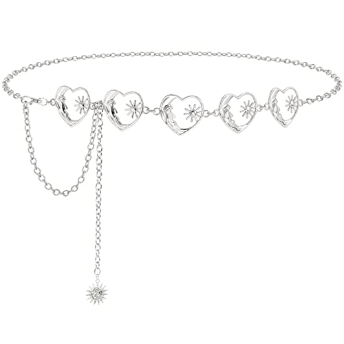 Cadena de cuerpo de metal para mujer, cadena de cintura para el vientre