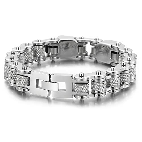 Dije de calavera gótica para bicicleta, motocicleta, pulsera de moda para hombre,