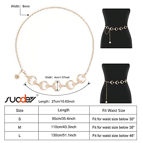 Cadena de cuerpo de metal para mujer, cadena de cintura para el vientre