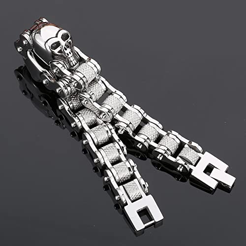 Dije de calavera gótica para bicicleta, motocicleta, pulsera de moda para hombre,