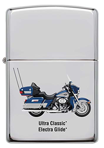 Zippo Harley-Davidson Motor Flag Emblem Street Chrome Pocket Lighter