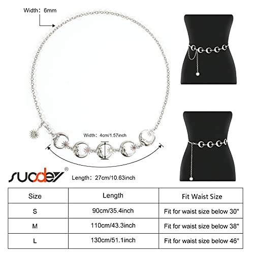 Cadena de cuerpo de metal para mujer, cadena de cintura para el vientre