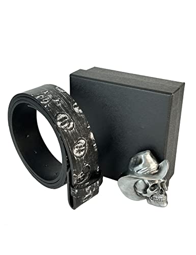 Cinturón de vaquero occidental para hombre, estilo punk rock