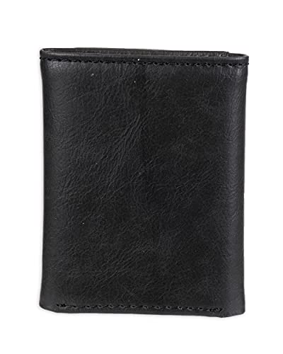 Cartera triple de cuero para hombre