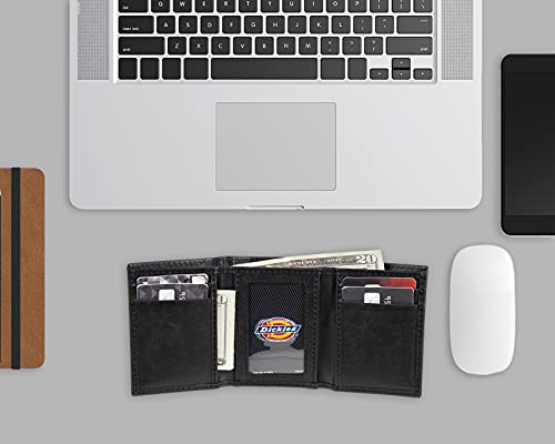 Cartera triple de cuero para hombre