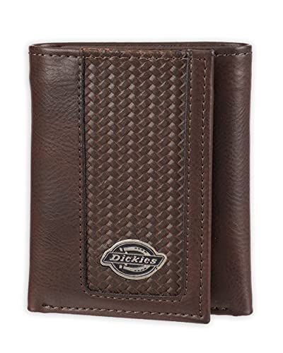 Cartera triple de cuero para hombre