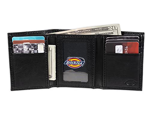 Cartera triple de cuero para hombre