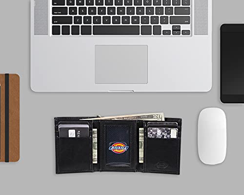 Cartera triple de cuero para hombre