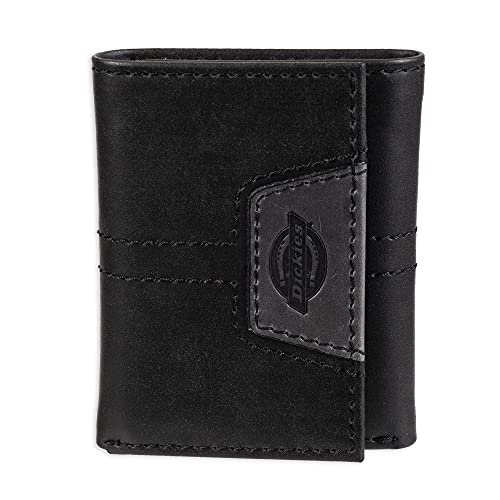 Cartera triple de cuero para hombre