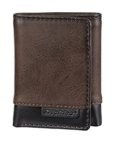 Cartera triple de cuero para hombre
