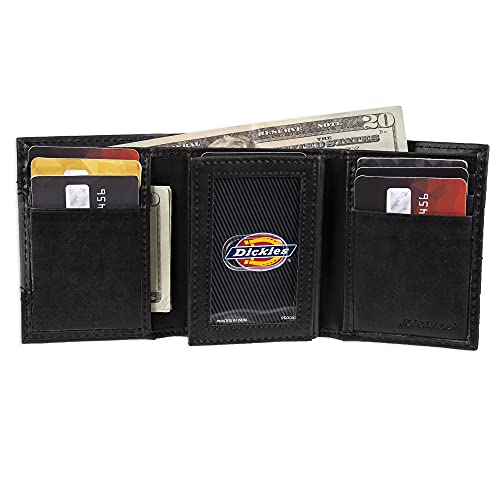 Cartera triple de cuero para hombre