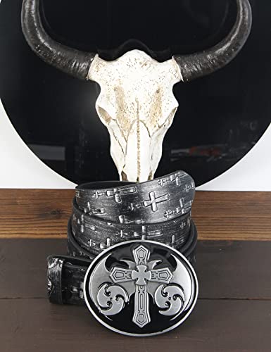 Cinturón de vaquero occidental para hombre, estilo punk rock