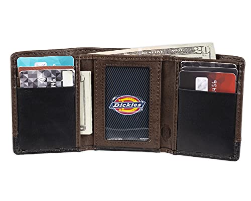 Cartera triple de cuero para hombre