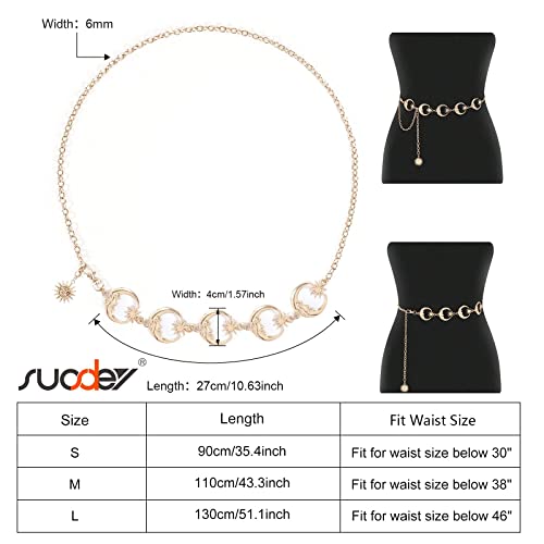 Cadena de cuerpo de metal para mujer, cadena de cintura para el vientre