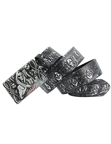 Cinturón de vaquero occidental para hombre, estilo punk rock