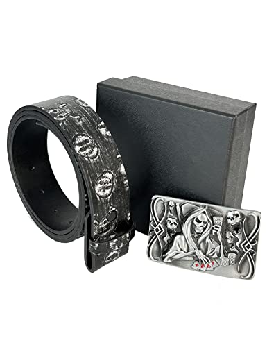 Cinturón de vaquero occidental para hombre, estilo punk rock