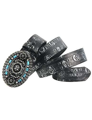 Cinturón de vaquero occidental para hombre, estilo punk rock