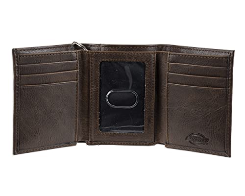 Cartera triple de cuero para hombre