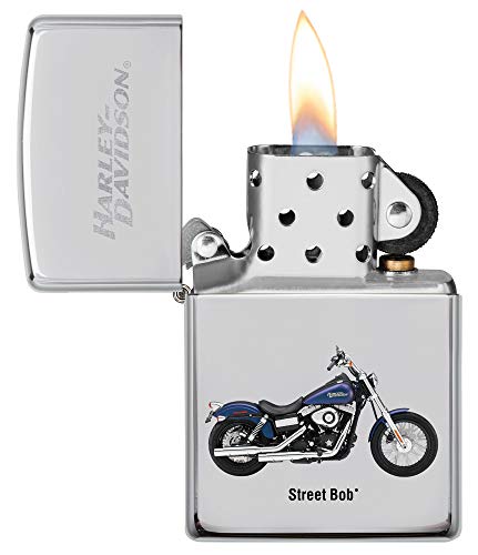 Zippo Harley-Davidson Motor Flag Emblem Street Chrome Pocket Lighter