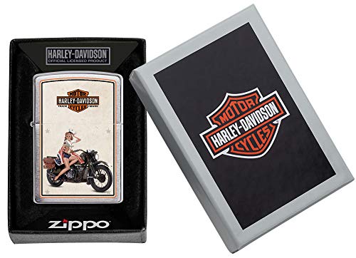 Zippo Harley-Davidson Motor Flag Emblem Street Chrome Pocket Lighter