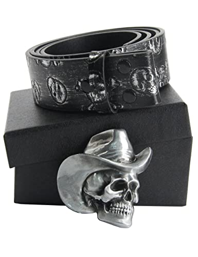 Cinturón de vaquero occidental para hombre, estilo punk rock
