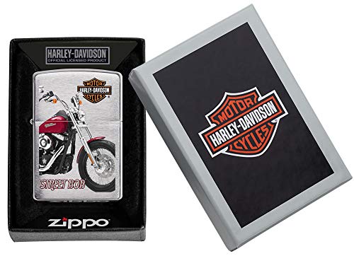 Zippo Harley-Davidson Motor Flag Emblem Street Chrome Pocket Lighter