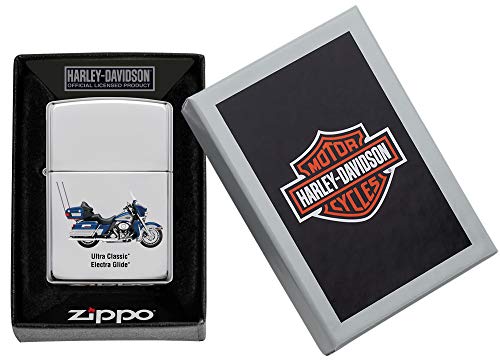 Zippo Harley-Davidson Motor Flag Emblem Street Chrome Pocket Lighter