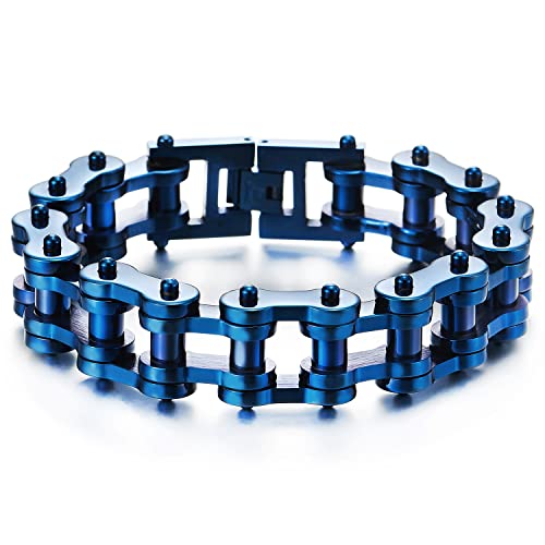 Pulsera de cadena de motocicleta resistente para hombre, de acero inoxidable