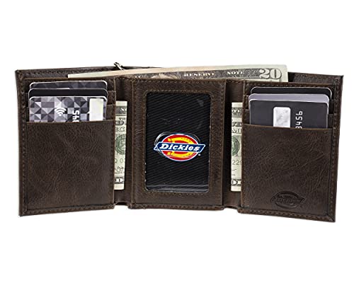 Cartera triple de cuero para hombre
