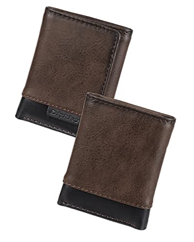 Cartera triple de cuero para hombre