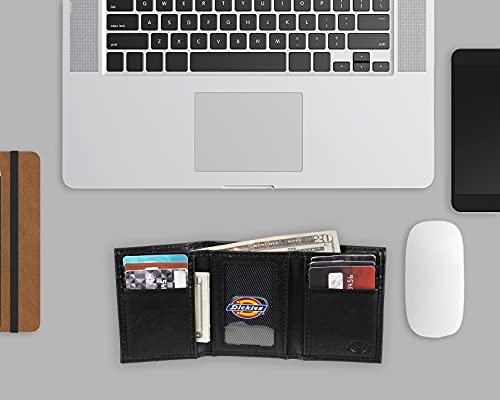 Cartera triple de cuero para hombre