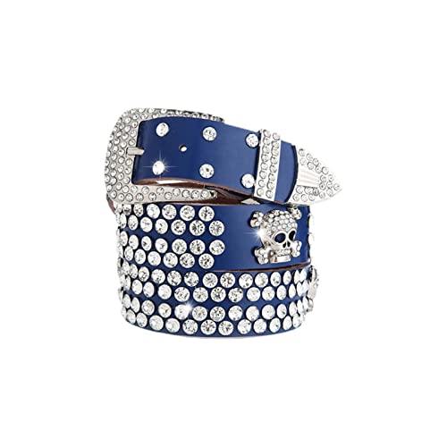 Cinturón con tachuelas de diamantes de imitación
