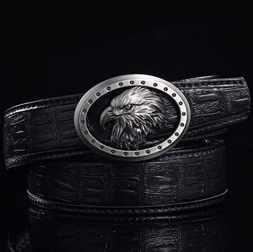 Cinturones de lujo para hombre, cuero de águila utilizado