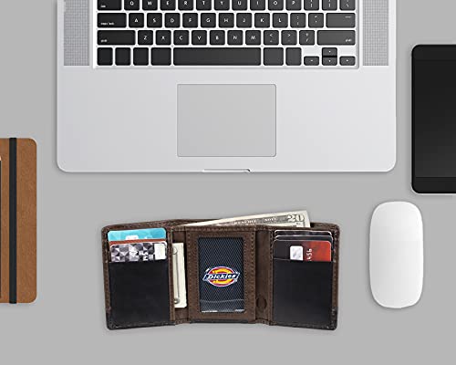 Cartera triple de cuero para hombre