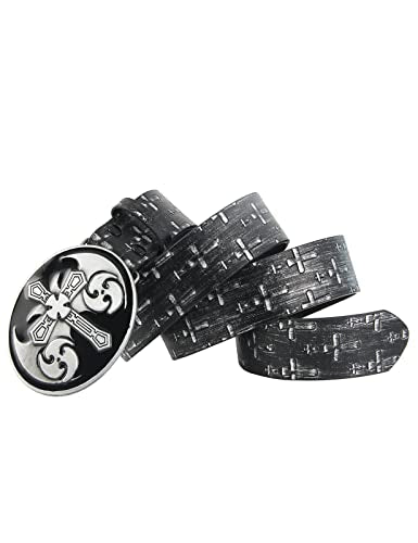 Cinturón de vaquero occidental para hombre, estilo punk rock