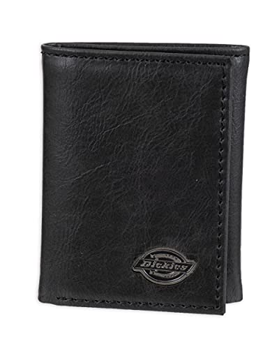 Cartera triple de cuero para hombre