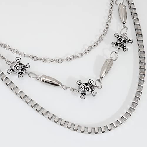 Cadenas de jeans, cadena de cartera, cadena de pantalones, cadena de bolsillo de plata, cadenas de calavera,cadenas de rock, cadena de cinturón de metal gótico punk, cadena de pantalones de motorista, accesorio de joyería, r