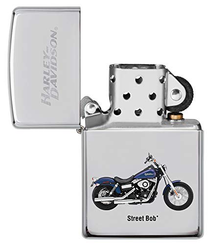 Zippo Harley-Davidson Motor Flag Emblem Street Chrome Pocket Lighter