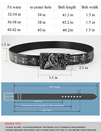 Cinturón de vaquero occidental para hombre, estilo punk rock