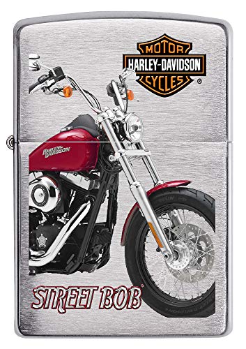 Zippo Harley-Davidson Motor Flag Emblem Street Chrome Pocket Lighter
