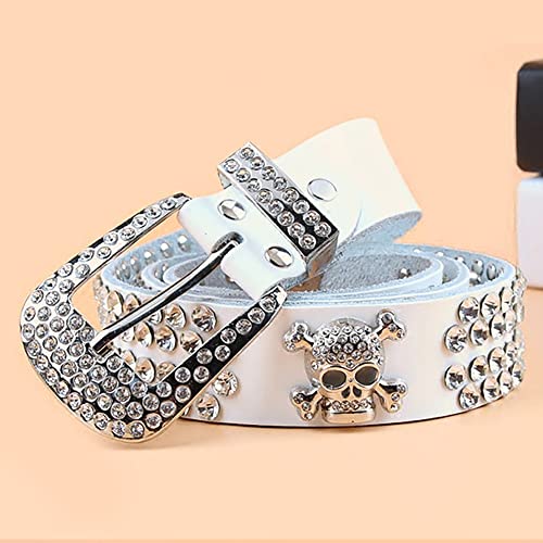 Cinturón con tachuelas de diamantes de imitación