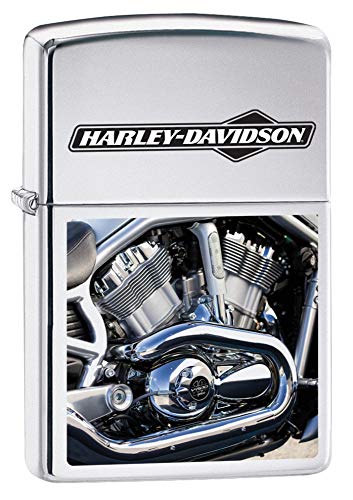 Zippo Harley-Davidson Motor Flag Emblem Street Chrome Pocket Lighter
