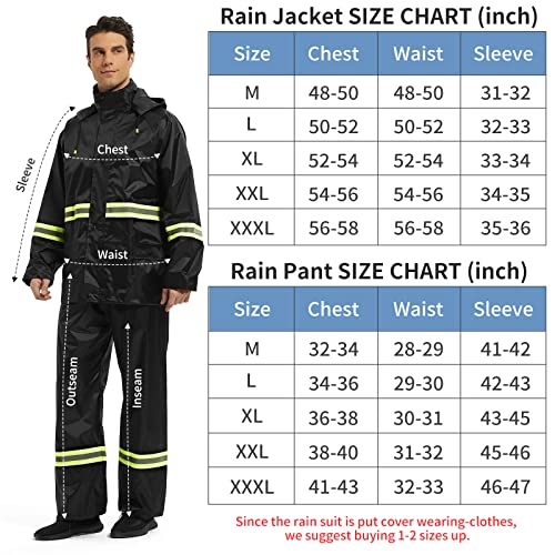 Traje Impermeable para hombres y mujeres, transpirables, con tiras reflectivas