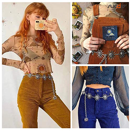 Cadena de cuerpo de metal para mujer, cadena de cintura para el vientre