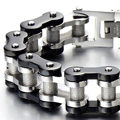 Pulsera de cadena de motocicleta resistente para hombre, de acero inoxidable
